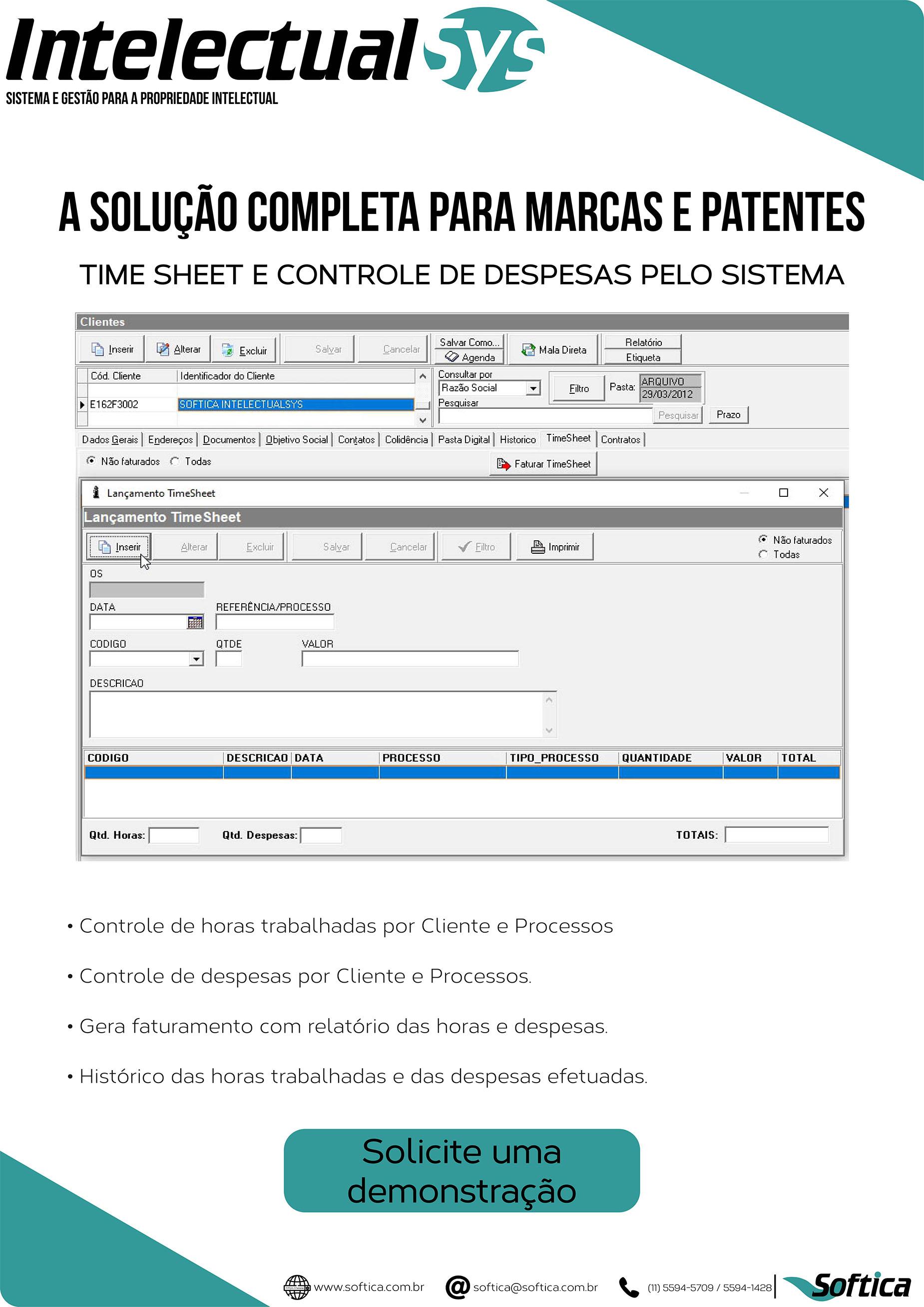 Folder ampliado de processos controlados pelo sistema do IntelectualSys